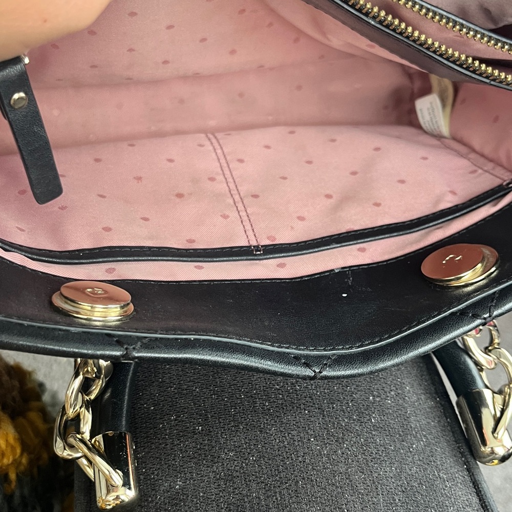 Kate Spade Black Quilted Clutch with Gold Accents - Picture 15 of 17